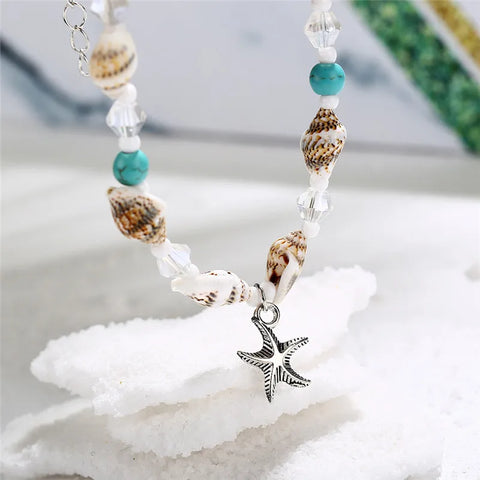 Starfish Beaded Anklet