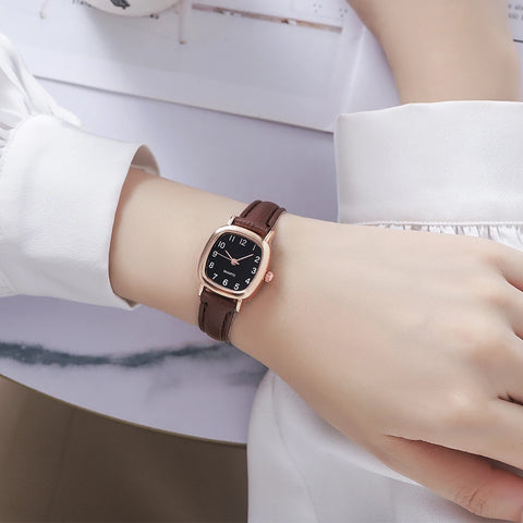 Minimalist Leather-Strap Watch