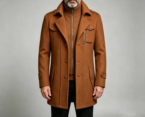 Double-Collar Overcoat