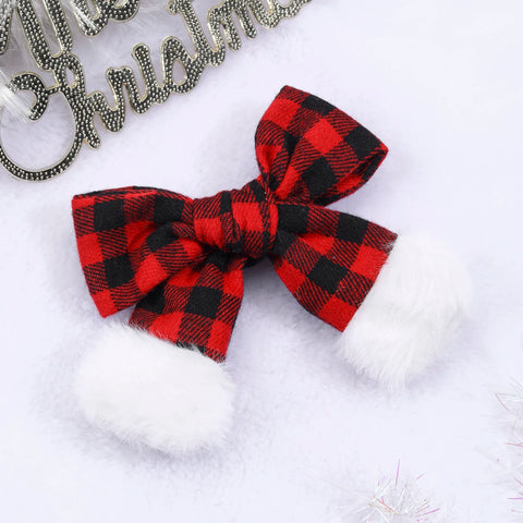 Velvet Holiday Hair Bow Clips