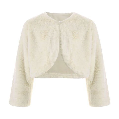 Girls' Faux-Fur Bolero Shrug