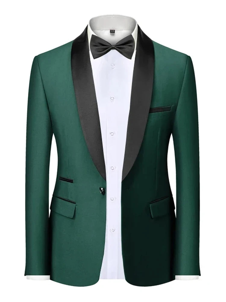 Velvet Shawl-Collar Blazer