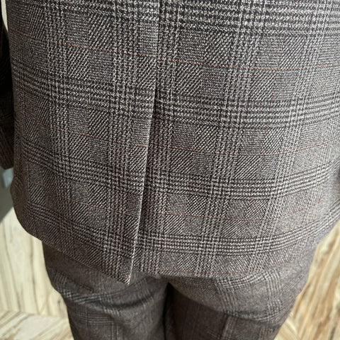 High Quality Plaid Three-Piece Suit