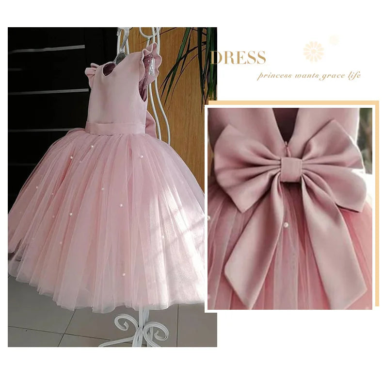 Tulle Party Dress with Big Back Bow