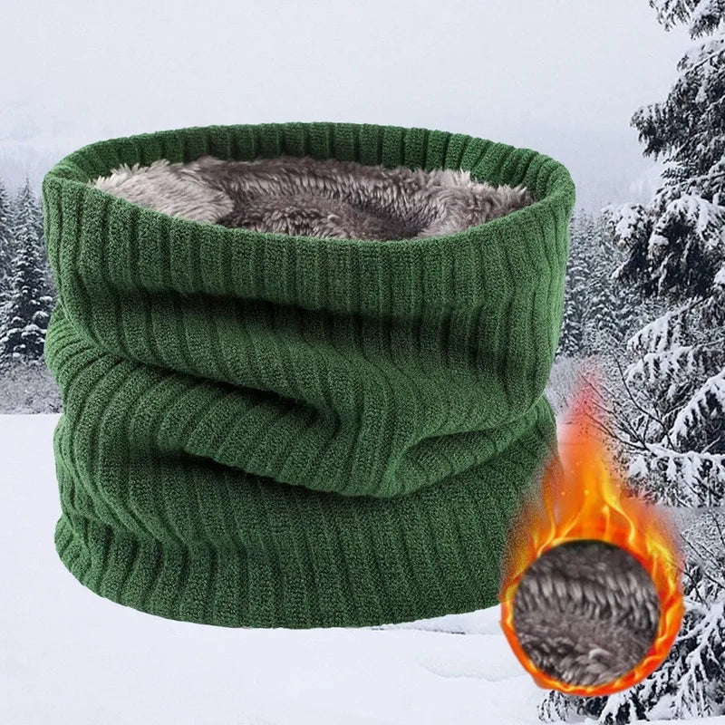 Fleece-Lined Knit Neck Warmer