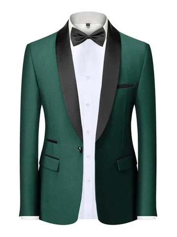 Velvet Shawl-Collar Blazer