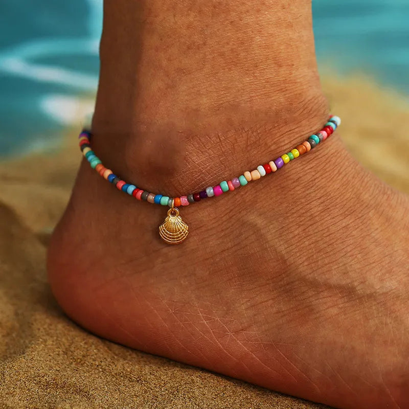 Starfish Beaded Anklet