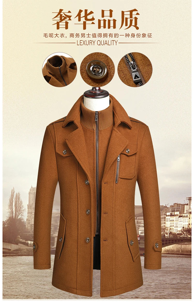 Double-Collar Overcoat