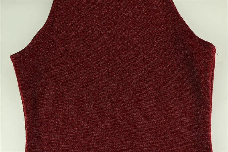 Red Sequin Maxi Dress