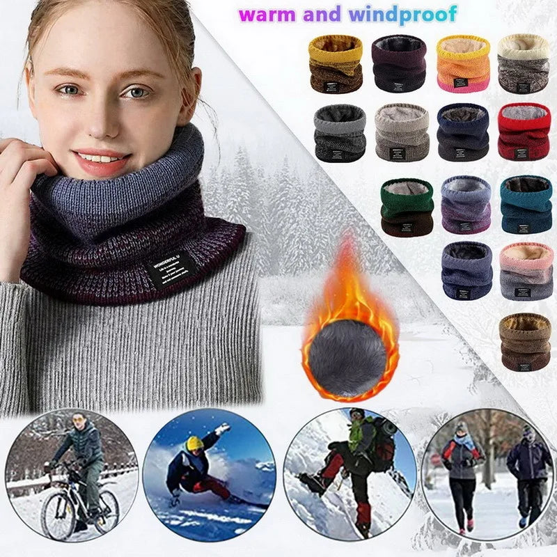 Fleece-Lined Knit Neck Warmer