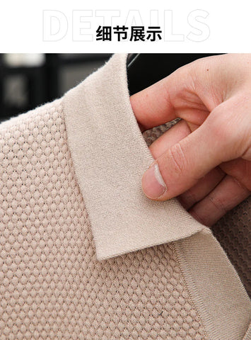 Ribbed Knit Polo