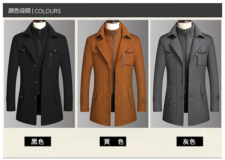 Double-Collar Overcoat