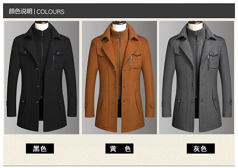 Double-Collar Overcoat