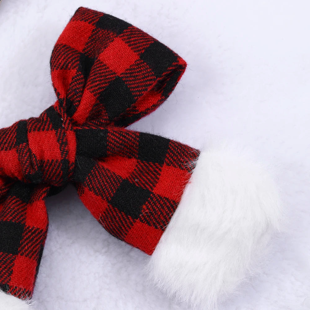 Velvet Holiday Hair Bow Clips