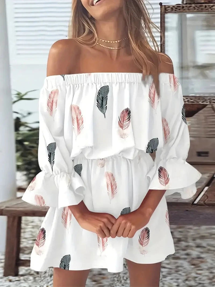 Off-Shoulder Floral Blouse