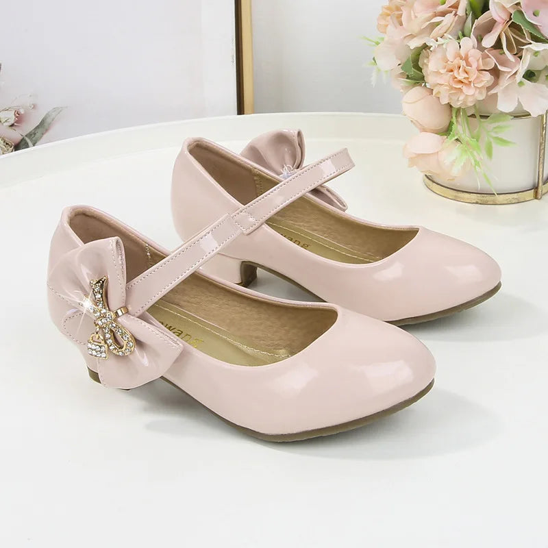 Girls Soft Bottom Leather Shoes