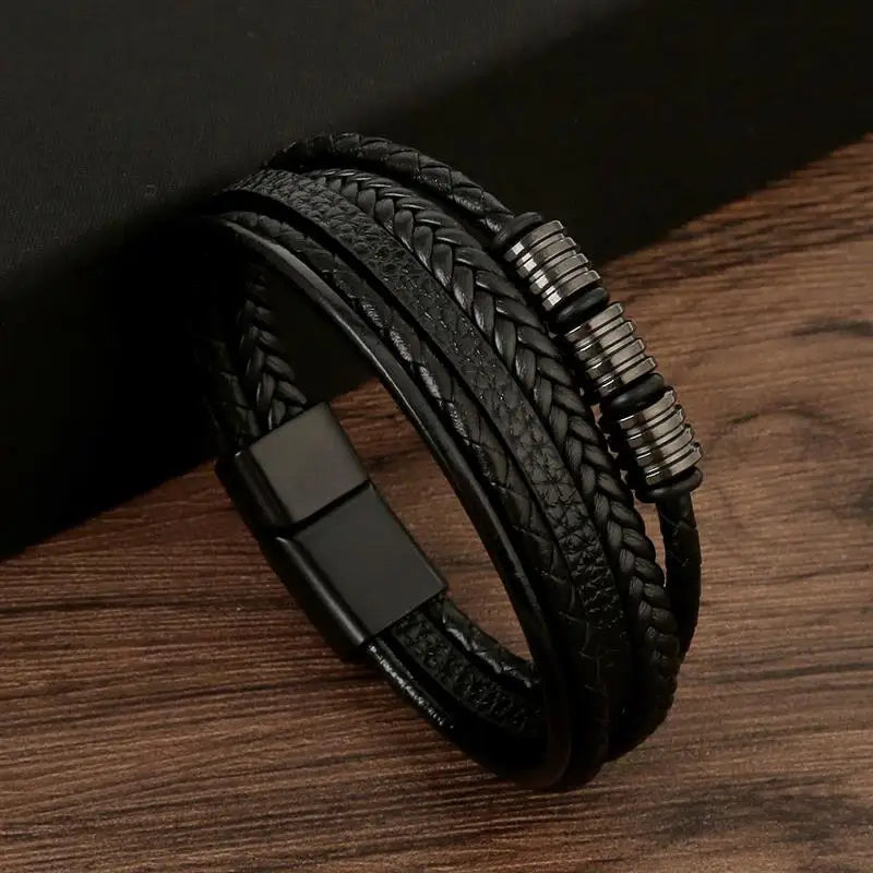 Layered Leather Bracelet