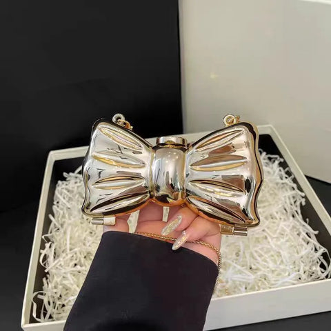 Gold Bow Evening Bag