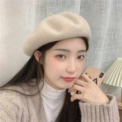 Wool-Blend French Beret