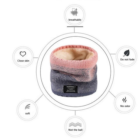 Fleece-Lined Knit Neck Warmer