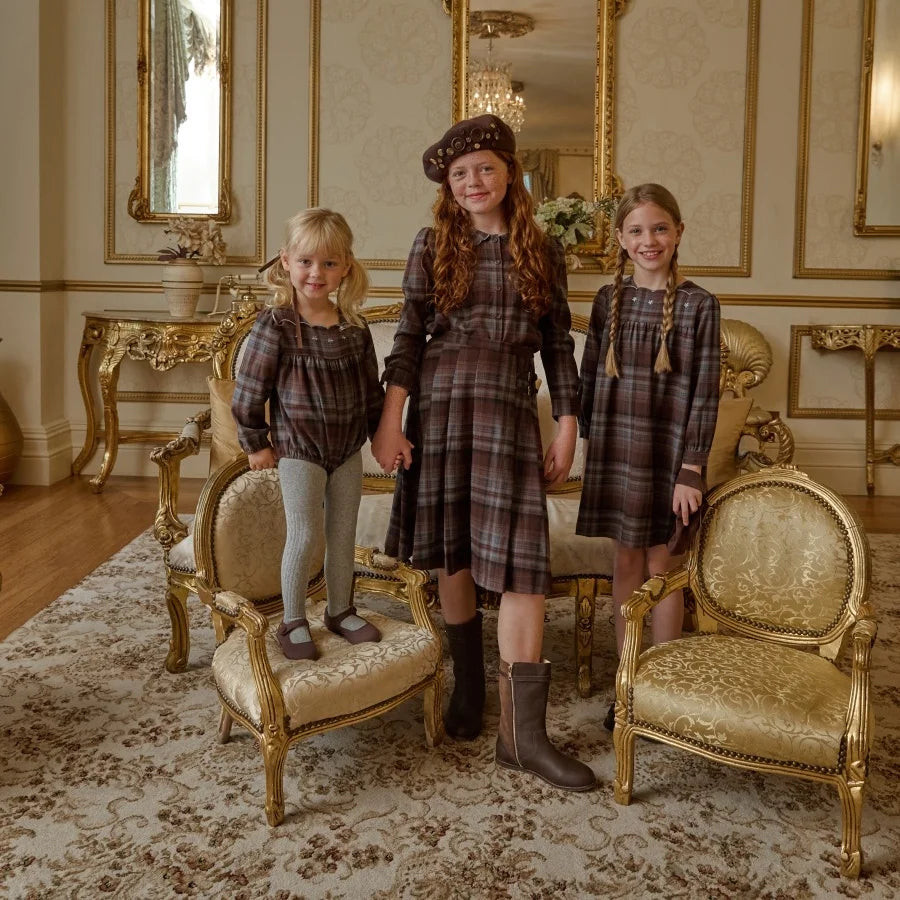 Girls' Charcoal Plaid Collection