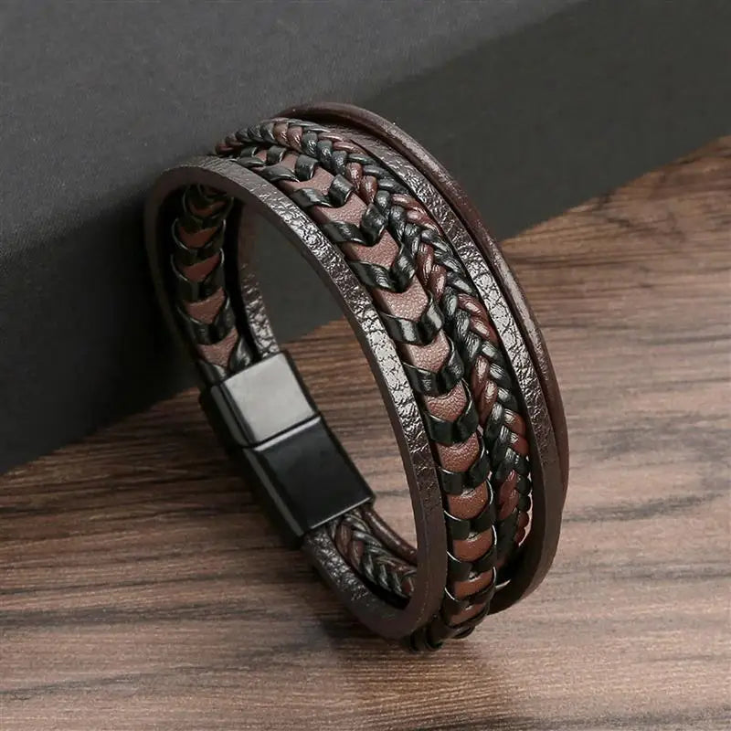 Layered Leather Bracelet