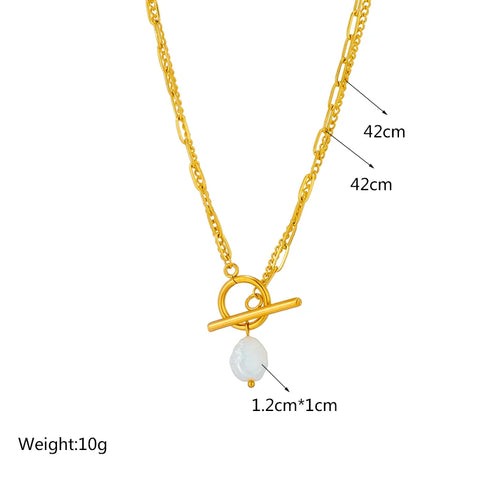 Pearl Toggle Chain Necklace