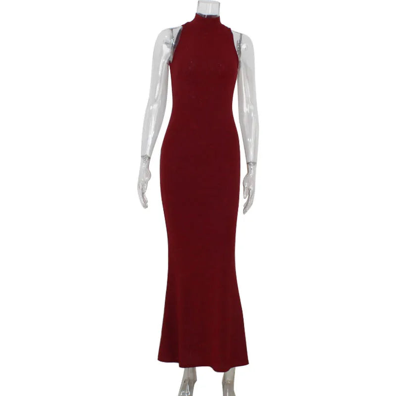 Red Sequin Maxi Dress