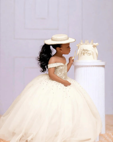Crystal Tulle Pageant Ball Gown