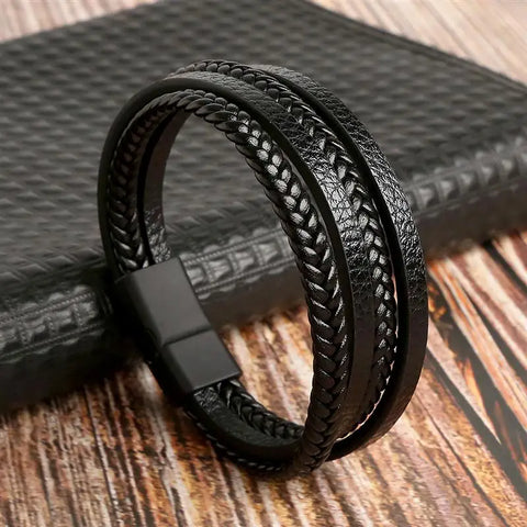 Layered Leather Bracelet