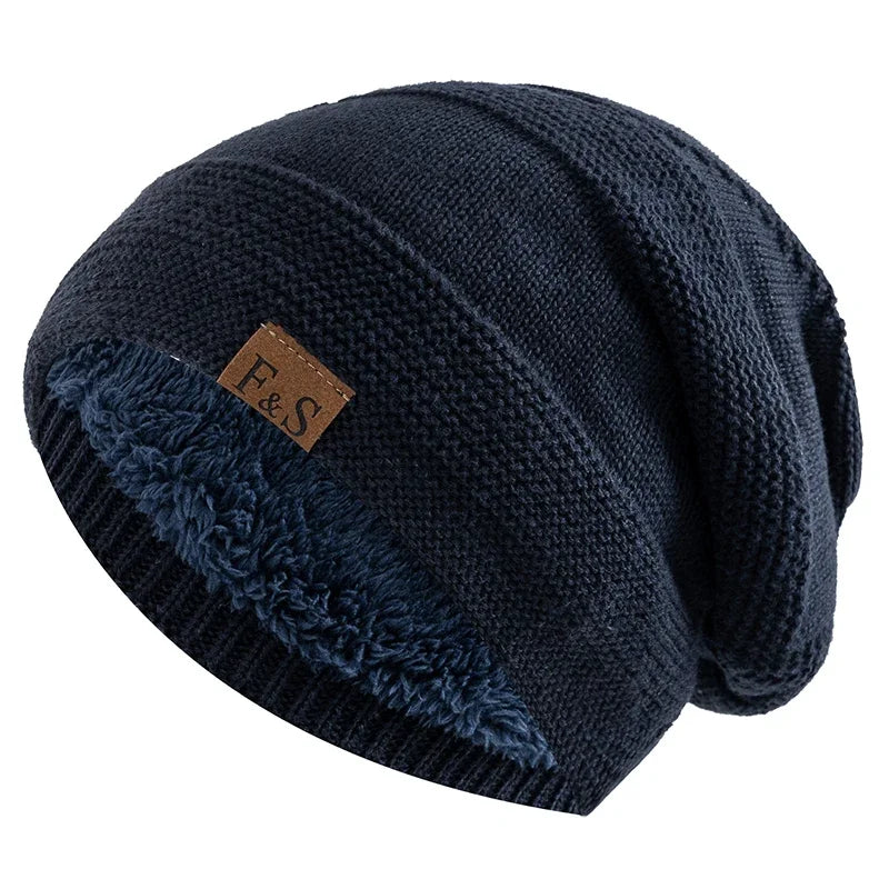 Fleece-Lined Knit Beanie
