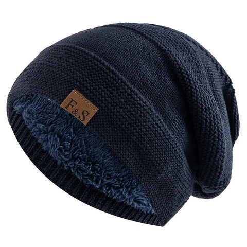 Fleece-Lined Knit Beanie