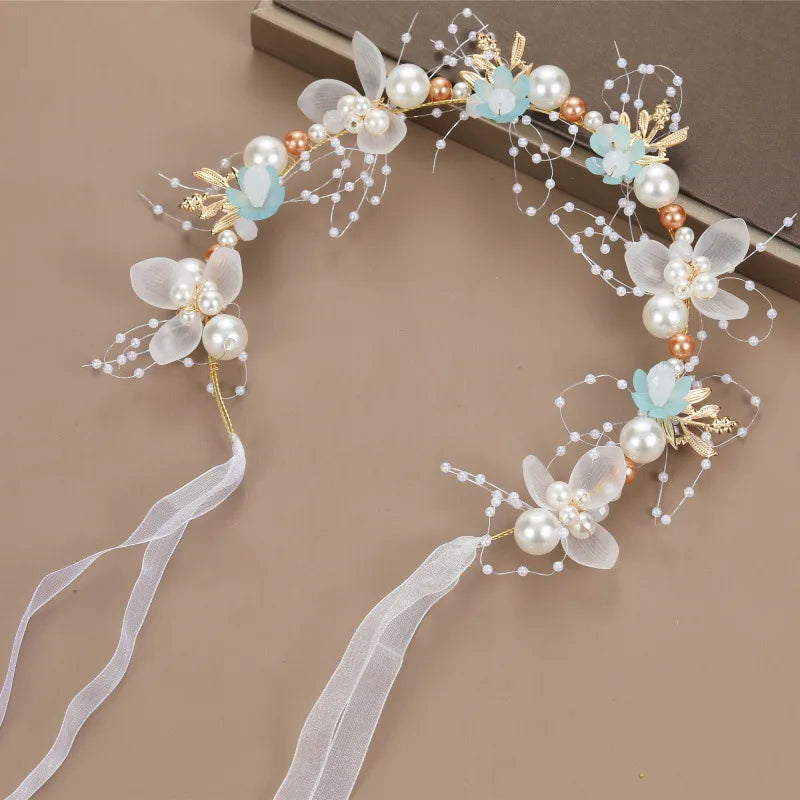 Pearl & Blossom Flower Crown