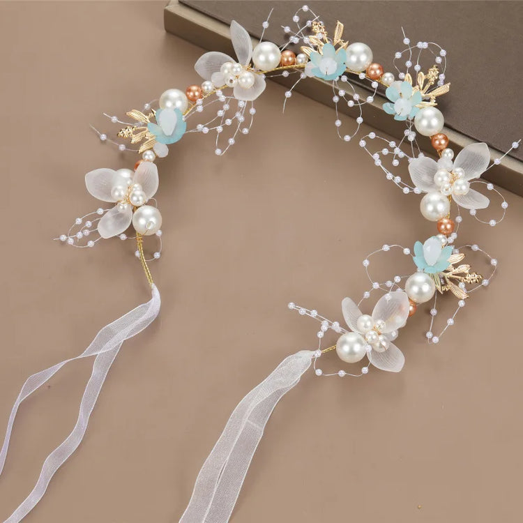 Pearl & Blossom Flower Crown