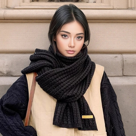 Chunky Rib-Knit Scarf