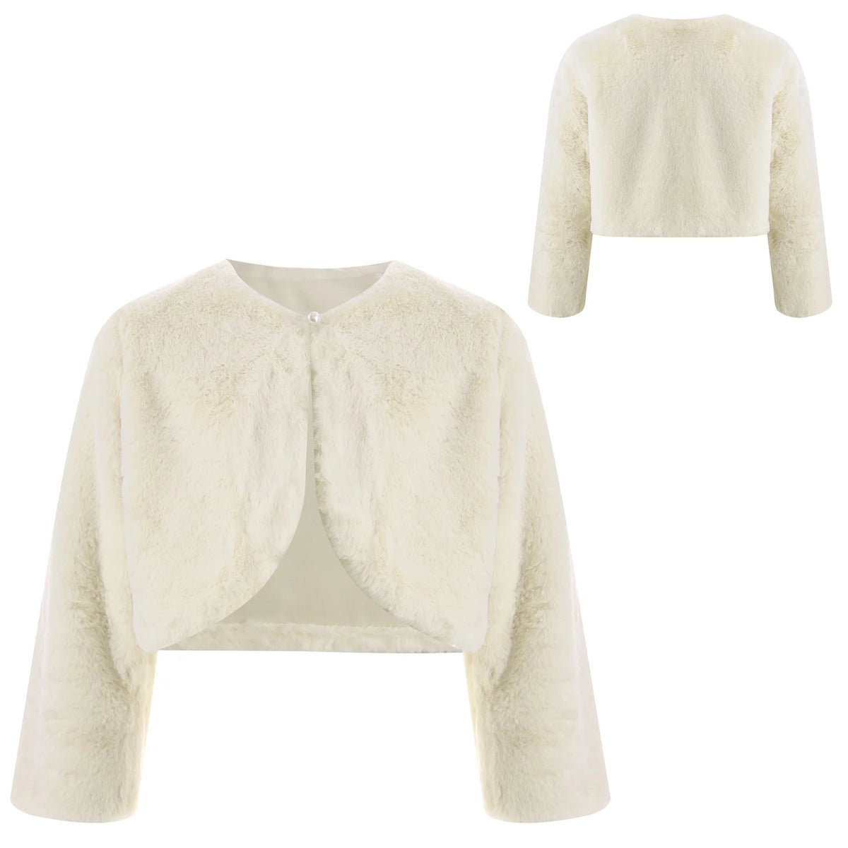 Girls' Faux-Fur Bolero Shrug