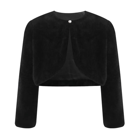 Girls' Faux-Fur Bolero Shrug