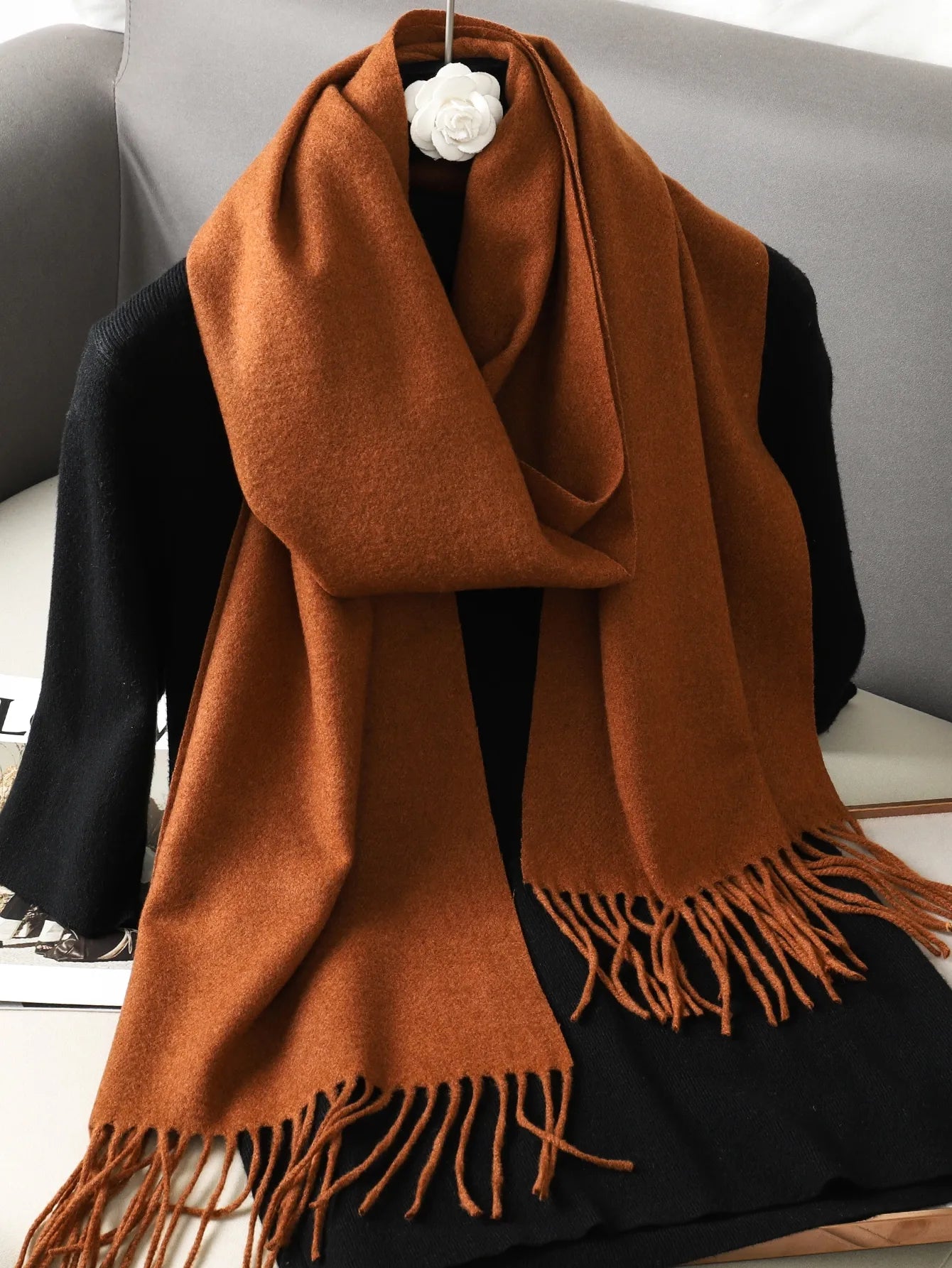 Soft Solid Winter Scarf