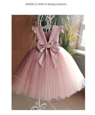 Tulle Party Dress with Big Back Bow