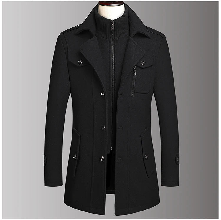 Double-Collar Overcoat
