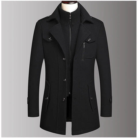 Double-Collar Overcoat