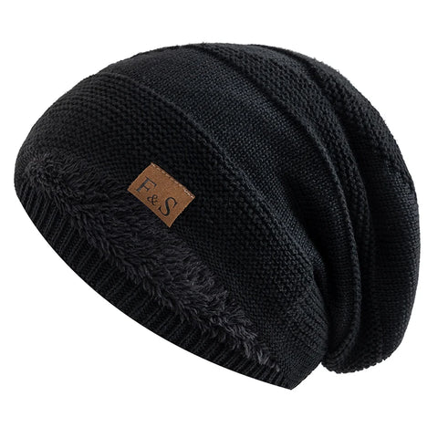 Fleece-Lined Knit Beanie