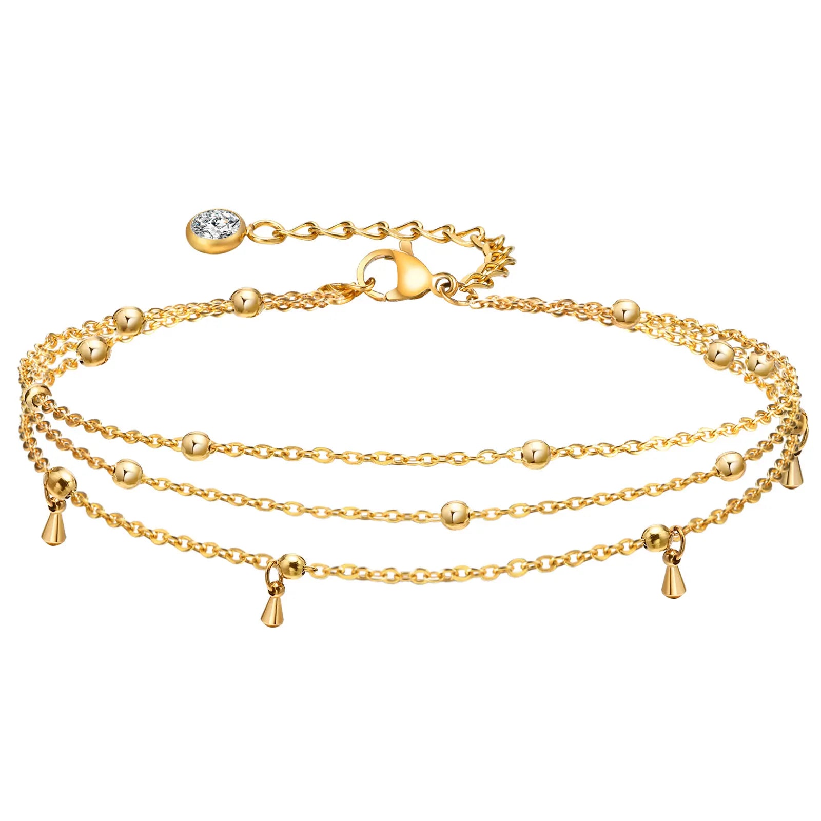 Stainless Steel Lucky Evil Eye Anklet Bracelet for Women