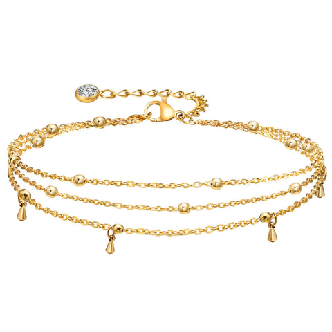 Stainless Steel Lucky Evil Eye Anklet Bracelet for Women