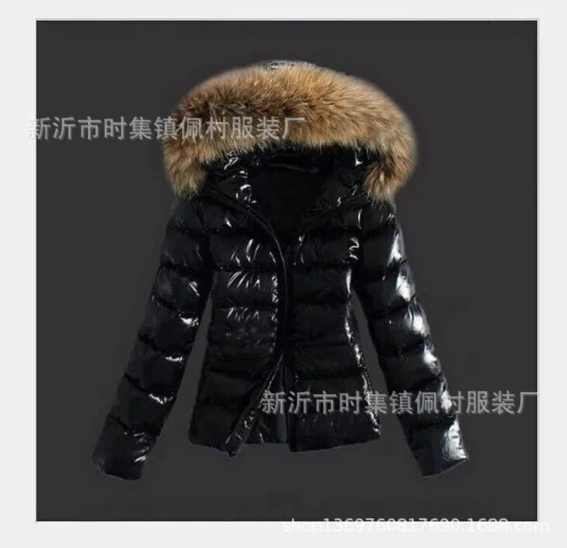 Shiny Hooded Puffer Jacket