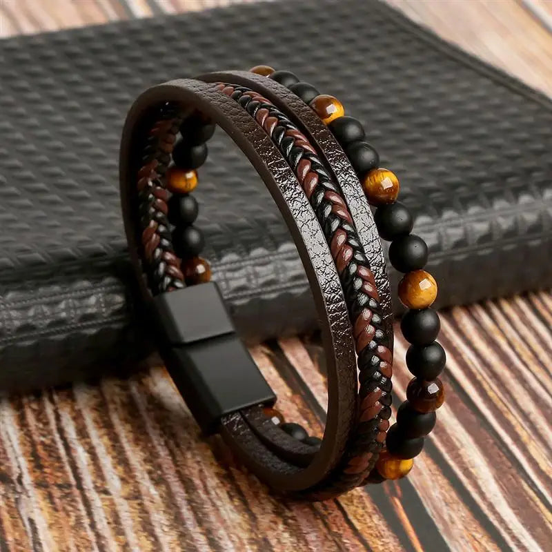 Layered Leather Bracelet
