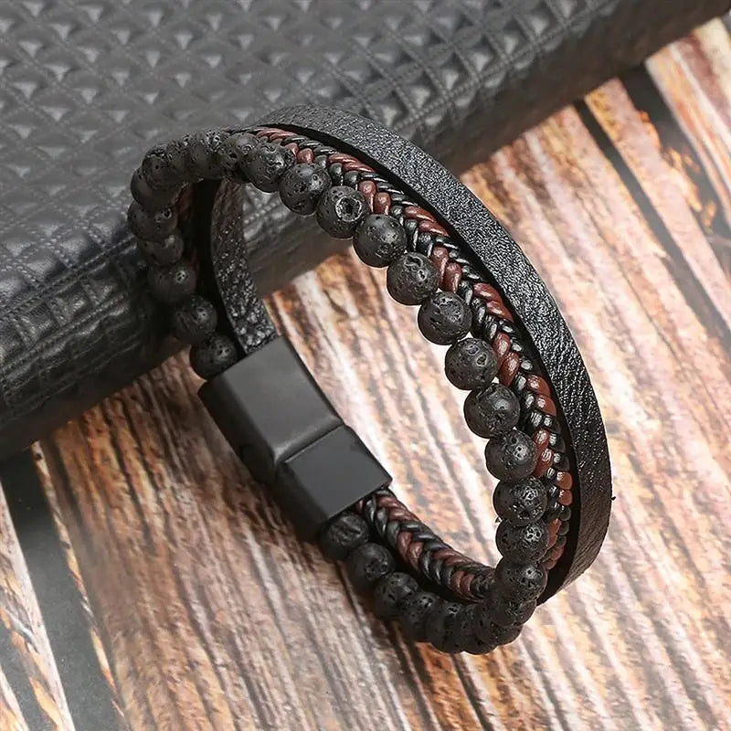 Layered Leather Bracelet