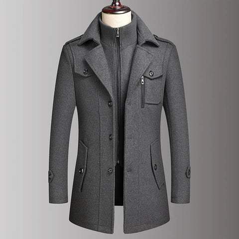 Double-Collar Overcoat