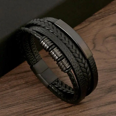 Layered Leather Bracelet