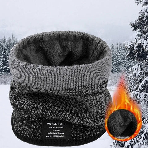 Fleece-Lined Knit Neck Warmer